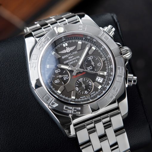 Breitling Chronomat 44 Grey Dial Steel Bracelet Chronograph AB0110 Auto