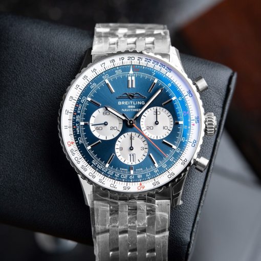 Breitling Navitimer Heritage 1 Chronograph 41 Blue Dial Steel Bracelet GMT