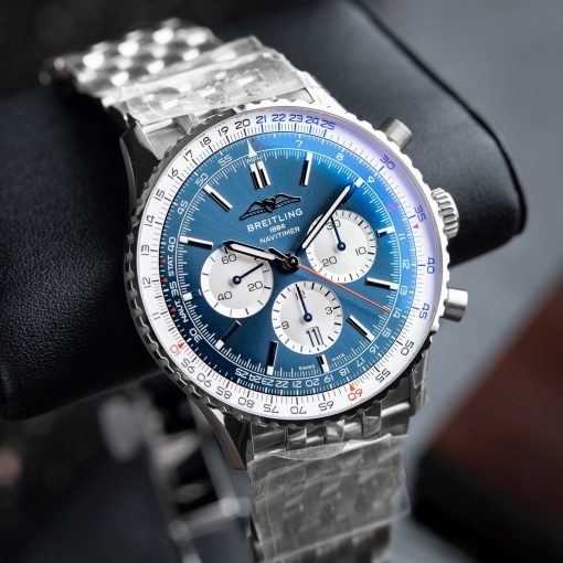 Breitling Navitimer Heritage 1 Chronograph 41 Blue Dial Steel Bracelet GMT