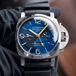 Panerai Luminor Equation Of Time 8 Days GMT Blue Sunburst Dial Watch PAM670