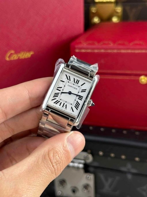 Cartier Tank Must Wsta0052 Large Model Quartz Steel Bracelet