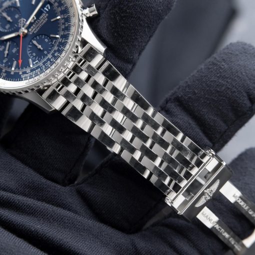 Breitling Navitimer Heritage 1 Chronograph 41 Blue Dial Steel Bracelet GMT