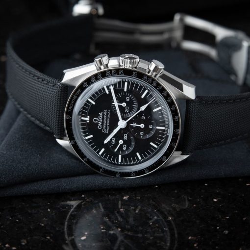 Omega Speedmaster Professional Moonwatch Chronograph Hesalite Nylon Strap