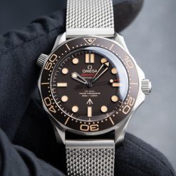 OMEGA Seamaster NTTD Diver 300M 007 Edition Titanium Mesh NATO Brown James Bond