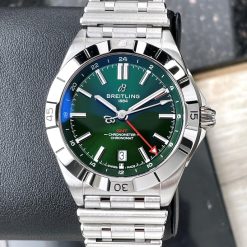 Breitling Chronomat GMT Automatic Green Dial Steel Bracelet 2022