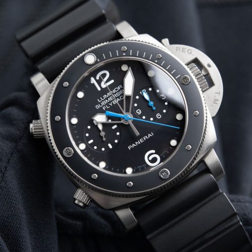 Panerai Luminor Submersible Fly back Chronograph Titanium Black PAM615