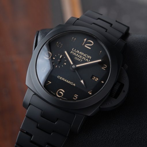 Panerai Luminor 1950 3 Days GMT Tuttonero Ceramic Bracelet Black Pam438