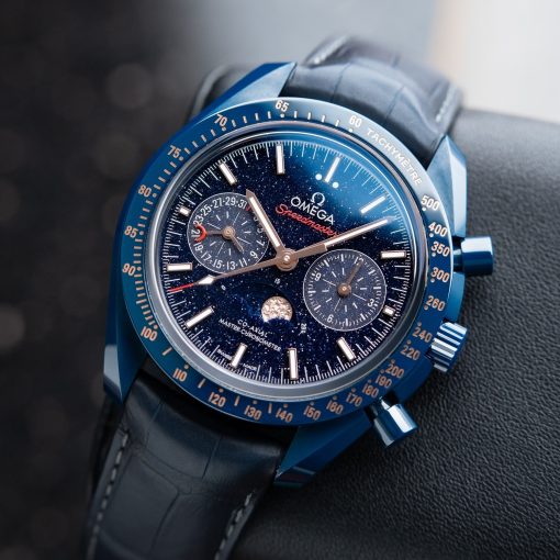 Omega Speedmaster Blue Side Of The Moon Ceramic Chronograph Set Aventurine