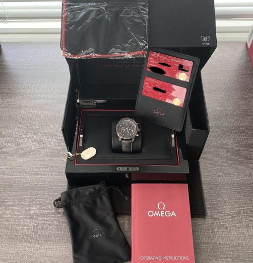 Omega Speedmaster Gray Side Of The Moon Meteorite Ceramic Rose Chronograph