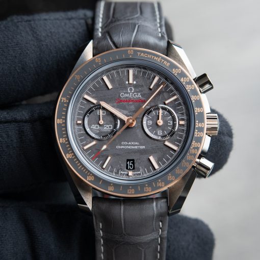 Omega Speedmaster Gray Side Of The Moon Meteorite Ceramic Rose Chronograph