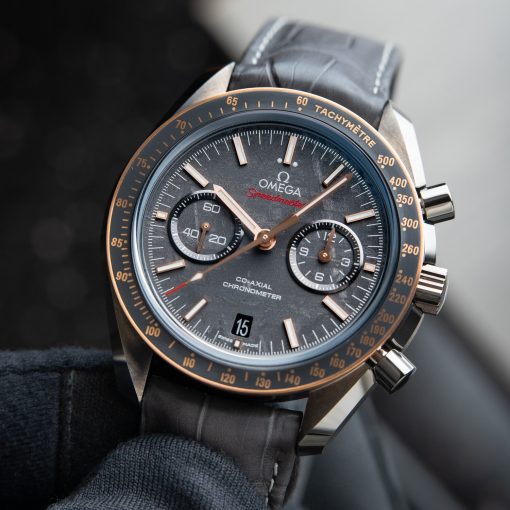 Omega Speedmaster Gray Side Of The Moon Meteorite Ceramic Rose Chronograph