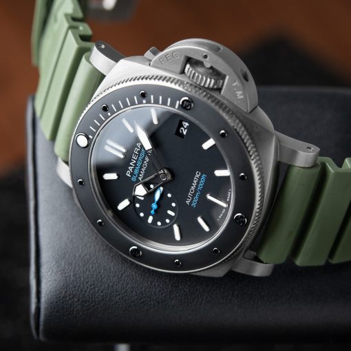 Panerai Luminor Submersible Black Ceramic Bezel Titanium Diver Pam1389 47mm