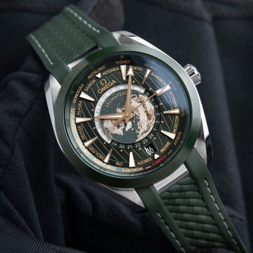 Omega Seamaster Aqua Terra Worldtimer Green Bracelet & Strap GMT Co-Axial