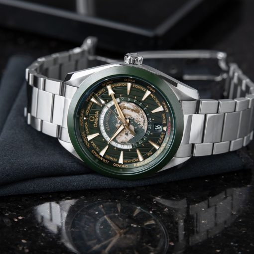 Omega Seamaster Aqua Terra Worldtimer Green Bracelet & Strap GMT Co-Axial