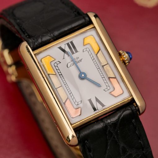 Cartier Must 590005 De Cartier Tank Vermeil Trinity Dial