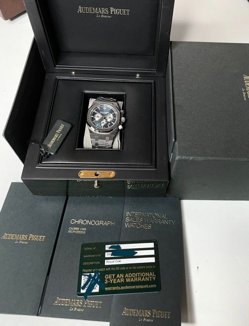 Audemars Piguet Royal Oak Chronograph Blue Dial 41mm Steel Watch