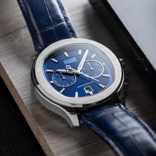 Piaget Polo S Chronograph Blue Dial Steel Leather Automatic 2022 42mm