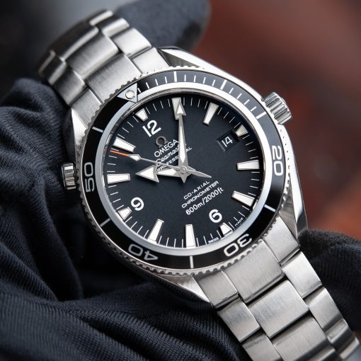 OMEGA Seamaster Planet Ocean Co-Axial Diver Steel Bracelet Black