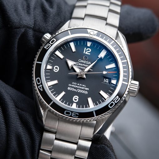 OMEGA Seamaster Planet Ocean Co-Axial Diver Steel Bracelet Black