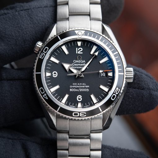 OMEGA Seamaster Planet Ocean Co-Axial Diver Steel Bracelet Black