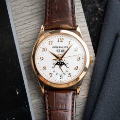 Patek Philippe Complications 5396R Annual Calendar Moonphase Rose Gold Silver Dial