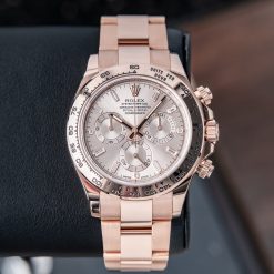 Rolex Daytona Cosmograph Sundust Baguette Dial Rose Gold Chrono