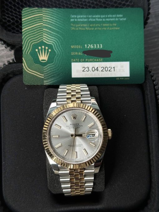 Rolex Datejust 41 Silver Dial Jubilee Bracelet Fluted Bezel Two Tone Gold