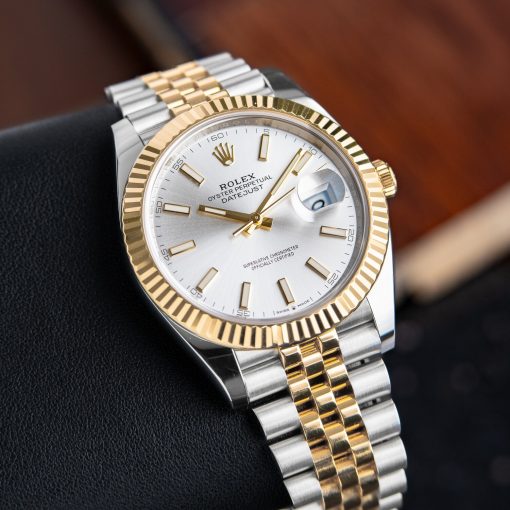 Rolex Datejust 41 Silver Dial Jubilee Bracelet Fluted Bezel Two Tone Gold