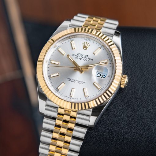 Rolex Datejust 41 Silver Dial Jubilee Bracelet Fluted Bezel Two Tone Gold