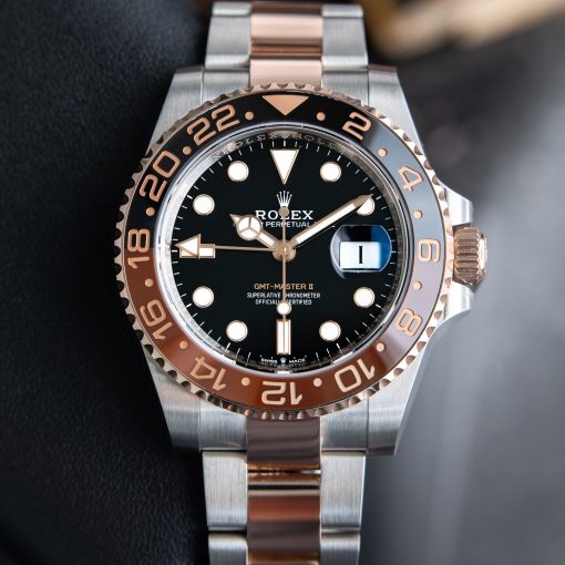 Rolex GMT-Master II UNWORN 3/2023 Rootbeer Steel Rose Gold Black Dial