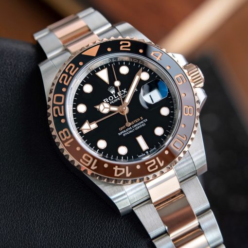 Rolex GMT-Master II UNWORN 3/2023 Rootbeer Steel Rose Gold Black Dial