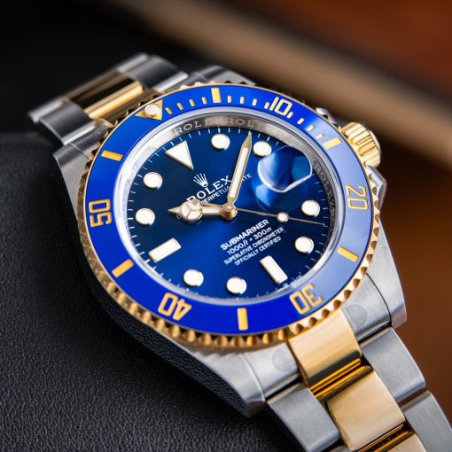 Rolex Oyster Perpetual Submariner ‘Bluesy’ Men’s Two Tone Gold Steel Blue Dial Dive Watch 2023 UNWORN