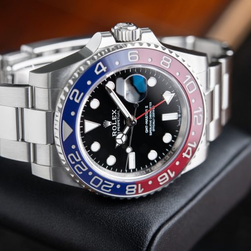 Rolex GMT-Master II Oyster Date 4/2023 Pepsi Stainless Steel Black Dial 40mm