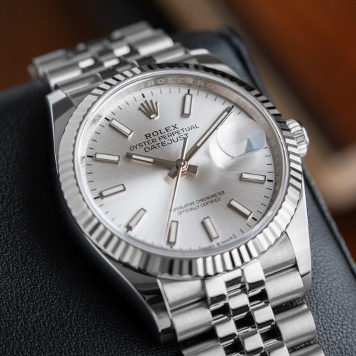 Rolex Datejust 36 Silver Dial Jubilee Bracelet Fluted White Gold Bezel 2023