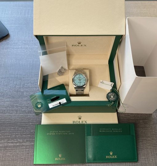 Rolex Oyster Perpetual 36 36mm Turquoise Dial Automatic Steel 126000