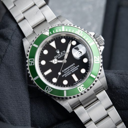 Rolex Submariner Oyster Perpetual Kermit 2006 Black Dial Green Aluminum Bezel Steel 40