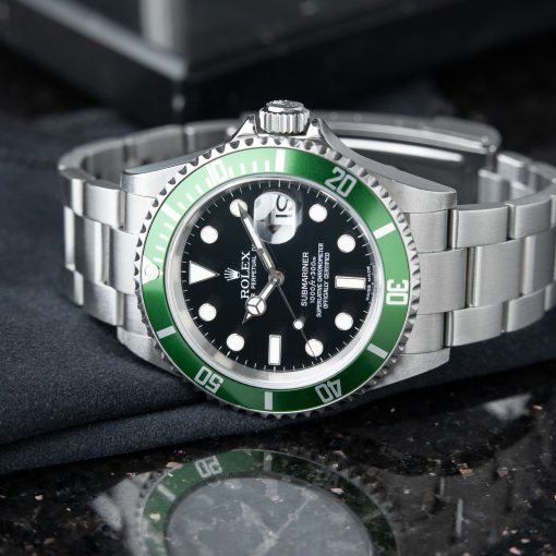 Rolex Submariner Oyster Perpetual Kermit 2006 Black Dial Green Aluminum Bezel Steel 40