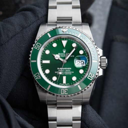 Rolex Submariner Oyster Perpetual Hulk 116610 Green Dial Ceramic Steel Bracelet 2019 Set 40