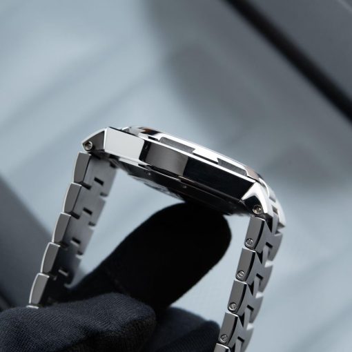 Vacheron Constantin Overseas 49150 Silver White Chronograph Steel Bracelet