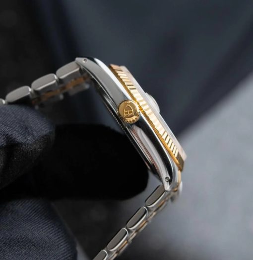 Strap Luxury – Tudor Prince Two Tone Gold Steel Linen Dial 36mm