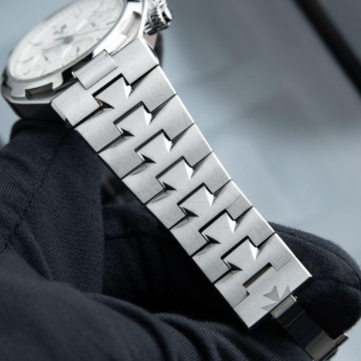 Vacheron Constantin Overseas 49150 Silver White Chronograph Steel Bracelet