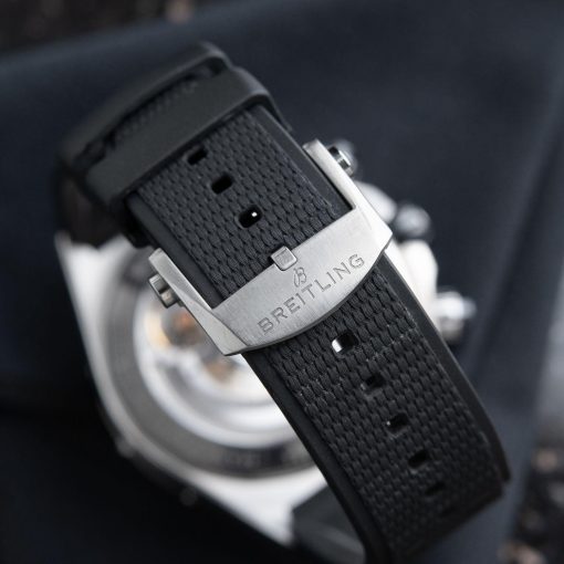 Super Chronomat B01 44 Chronograph Steel Platinum Rubber Blue