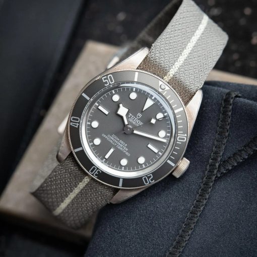 Tudor Black Bay 58925 Silver Case 200M Leather NATO Grey Brown