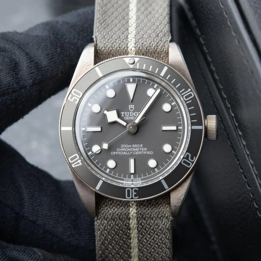 Tudor Black Bay 58925 Silver Case 200M Leather NATO Grey Brown