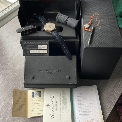 Vacheron Constantin Historiques 1948 Triple Calendar Blue Limited Edition Rose Gold Set