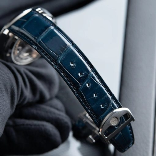 Vintage IWC Portuguese Automatic Portugieser Automatic 40mm Blue Dial Steel Leather Set IW358305