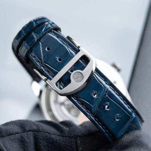 Vintage IWC Portuguese Automatic Portugieser Automatic 40mm Blue Dial Steel Leather Set IW358305