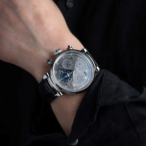 IWC Da Vinci Perpetual Calendar Chronograph Moonphase Grey Dial Steel Set 43mm