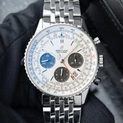 Breitling Navitimer B01 Chronograph 43mm 2025 Silver Panda Dial Bracelet
