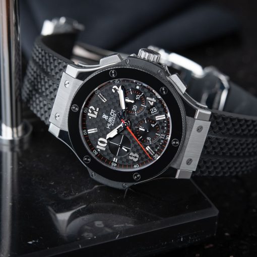Hublot Big Bang 44 mm Original Steel Automatic Chronograph Ceramic Black Dial